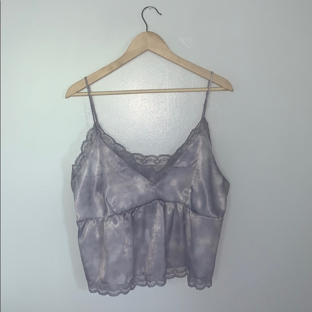 Satin purple top